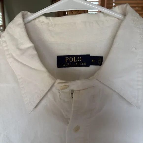 Vintage Polo Ralph Lauren Button Up Shirt Mens Size XL White - Picture 3 of 9